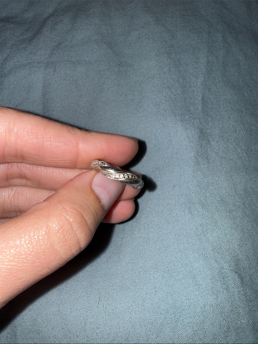 Retired pandora ribbons of love ring size 6